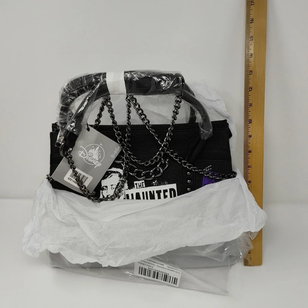 Disney Parks The Haunted Mansion Loungefly Crossbody Bag Chain Purse Handbag NEW